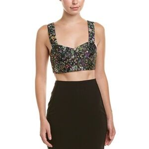 New Tibi Jacquard floral Corset crop Top